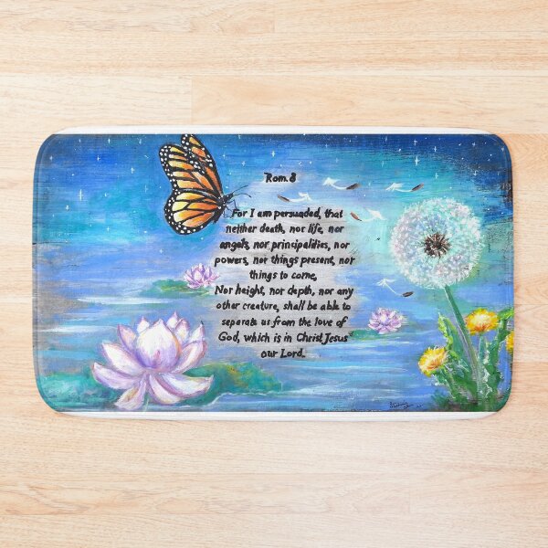 Item preview, Romans 8:38-39 butterfly dandlion painting  designed and sold by Stephanie  Skeem.