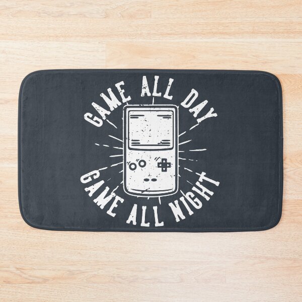 Item preview, Game all Day Game All Night Retro Gaming Console Gameboy White designed and sold by WearWolfDesigns.