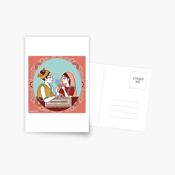 Radha and Krishna Postcard