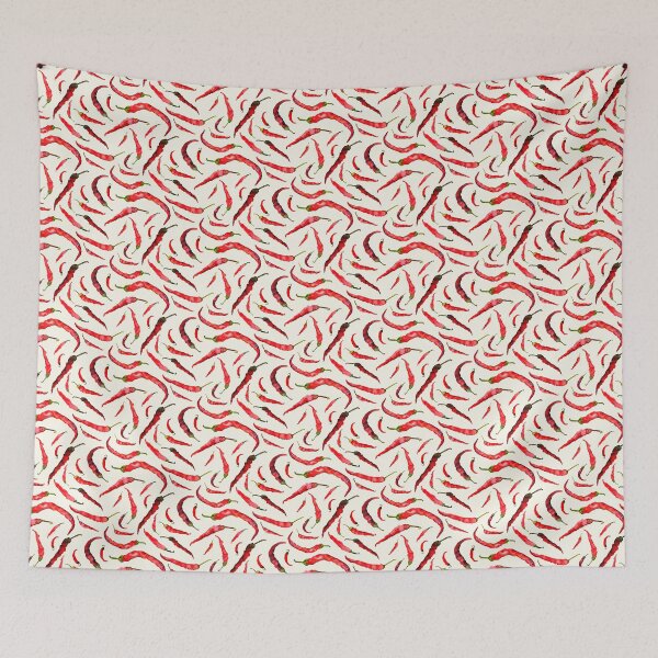 Item preview, Cayenne Peppers Loose Watercolor Repeat Pattern for the Kitchen, Restaurant designed and sold by Melissa  MacMichael Art + Design.