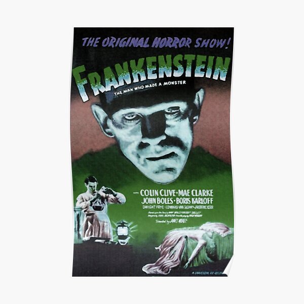 Frankenstein movie poster green Poster