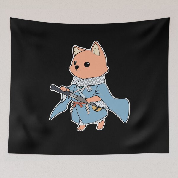 Artikelvorschau, Hund, Samurai, Katana, Abbildung, Kawaii entworfen und verkauft von Cedarrue.