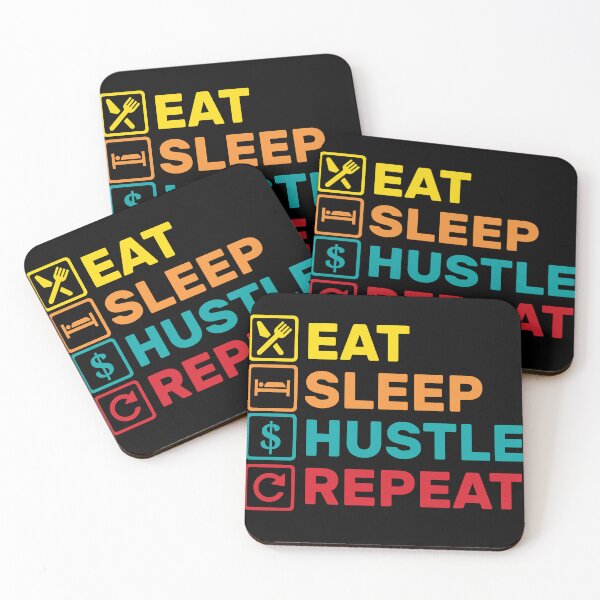 Aperçu de l'œuvre Mangez Sleep Hustle Repeat créée et vendue par Dex-Shop.