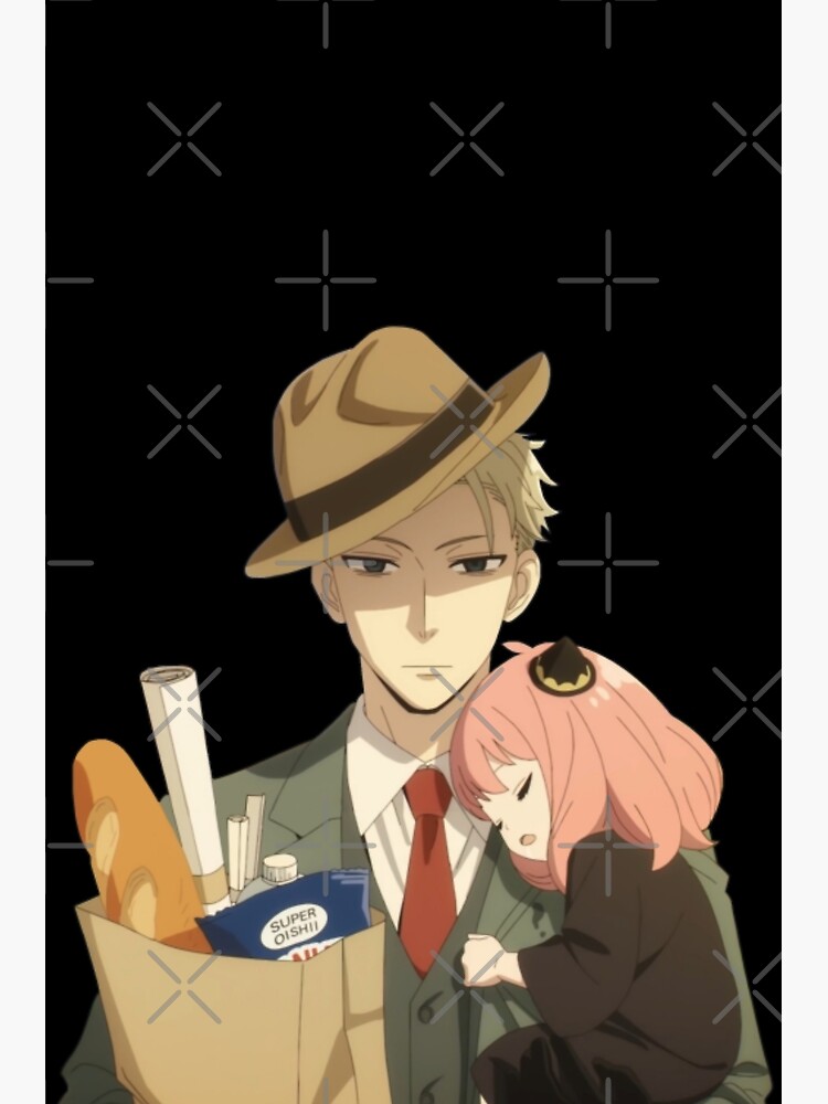 "Anya and Papa Spy x Family " Metal Print by Sayanora01