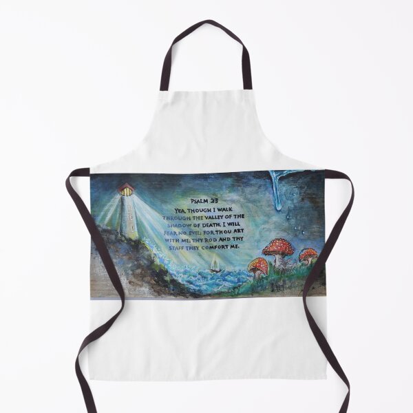 Item preview, Psalm 23 lighthouse ocean sailboat painting designed and sold by Stephanie Skeem.