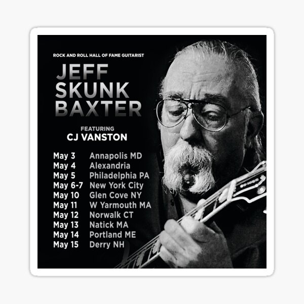 "JeffSkunkBaxter Speed of Heat Tour" Sticker for Sale by