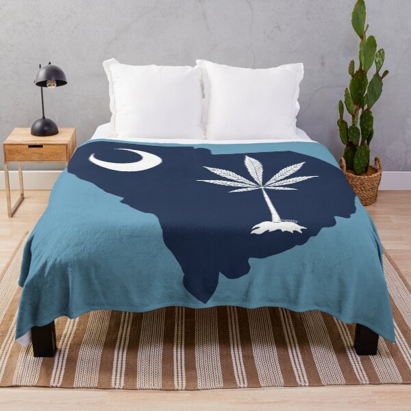 Item preview, South Carolina State Flag Stoner Parody with Pot Leaf and Crescent Moon designed and sold by YomeHayin.
