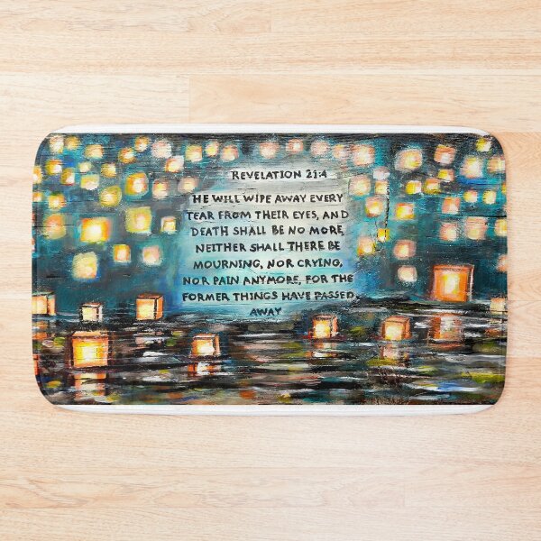 Item preview,  Rev 21:4 japanese lanterns on water light painting designed and sold by Stephanie  Skeem.