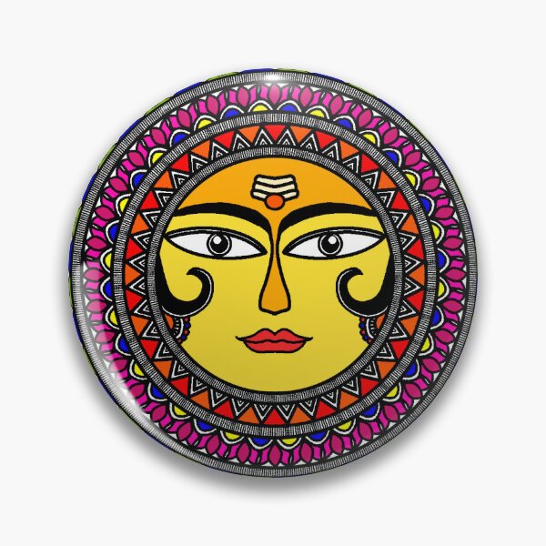 Item preview, Madhubani painting Sun - Mithila Painting - Indian Art - Folk Art designed and sold by ShrutiCreates.