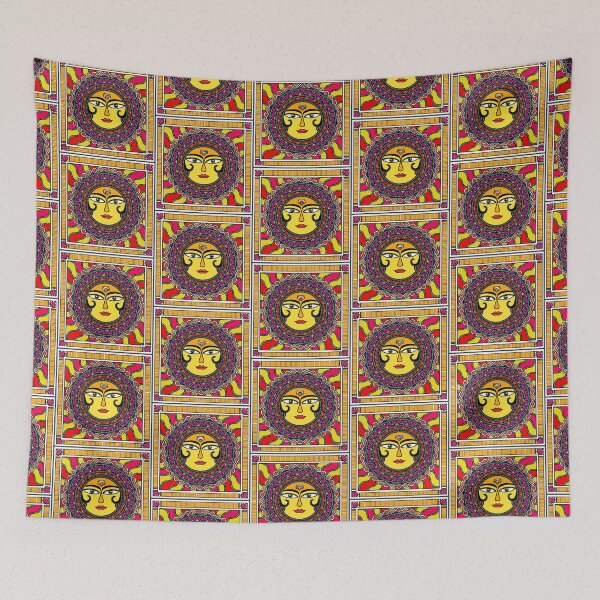 Item preview, Madhubani painting Sun - Mithila Painting - Indian Art - Folk Art designed and sold by ShrutiCreates.