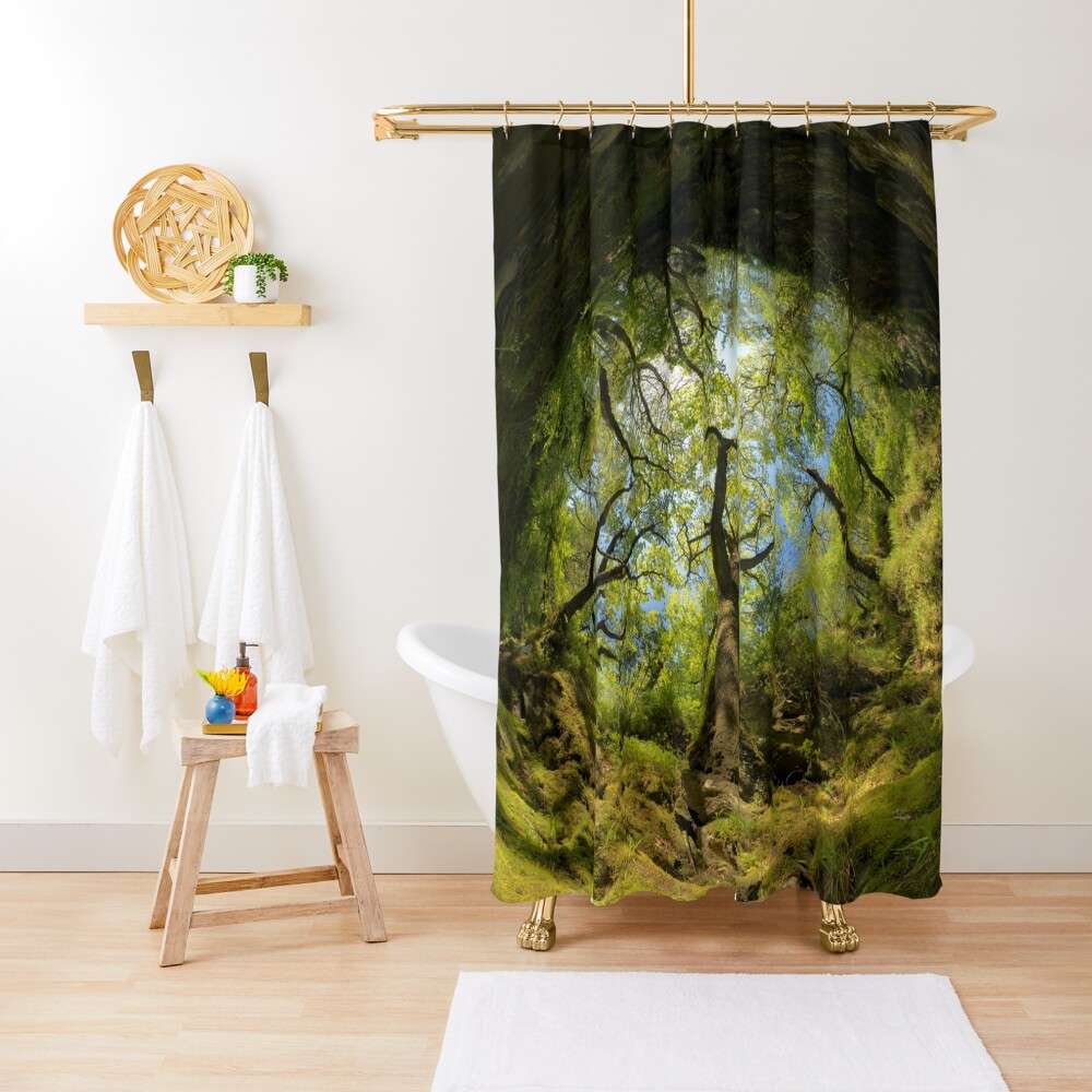 Ness Glen, Mystical Irish Wood Shower Curtain