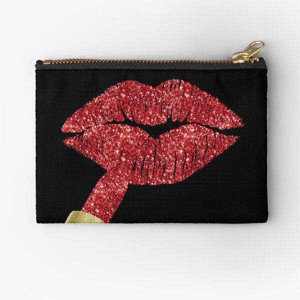 Artikel-Vorschau von Red Kiss, Lippenstift auf Schmolllippen, Modekunst, designt und verkauft von Glimmersmith.
