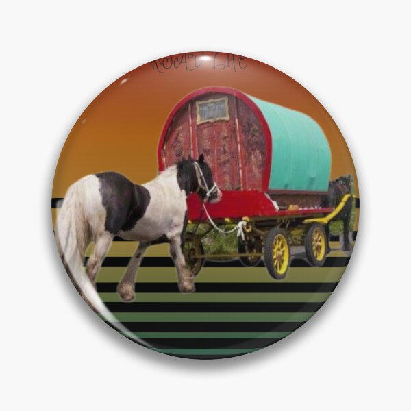 Item preview, Road life sunset ,Gypsy family with horse drawn wagon designed and sold by amy greaves.