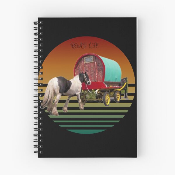 Item preview, Road life sunset ,Gypsy family with horse drawn wagon designed and sold by amy greaves.