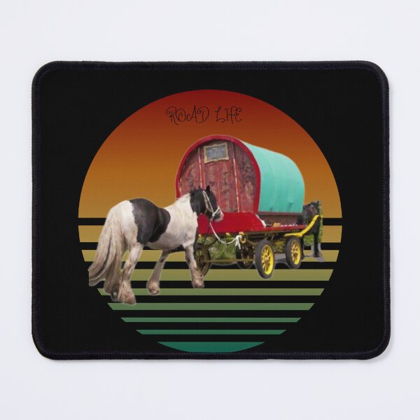 Item preview, Road life sunset ,Gypsy family with horse drawn wagon designed and sold by amy greaves.