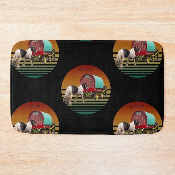 Item preview, Road life sunset ,Gypsy family with horse drawn wagon designed and sold by amy greaves.
