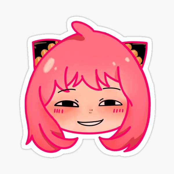 Anya Emoji Sticker for Sale by Scomicmaker