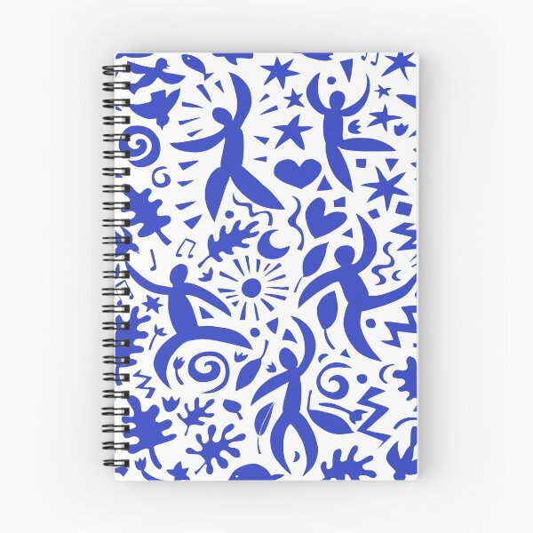 Item preview, Cuban Salsa - blue on white - contemporary dance pattern by Cecca Designs designed and sold by Cecca-Designs.