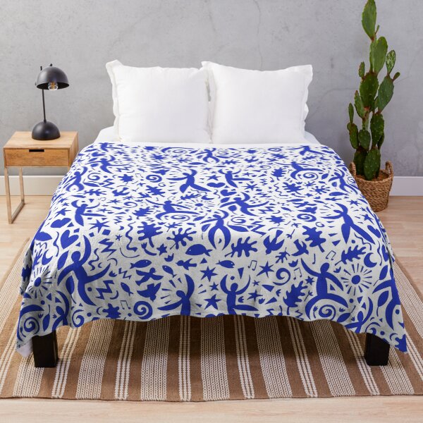 Item preview, Cuban Salsa - blue on white - contemporary dance pattern by Cecca Designs designed and sold by Cecca-Designs.