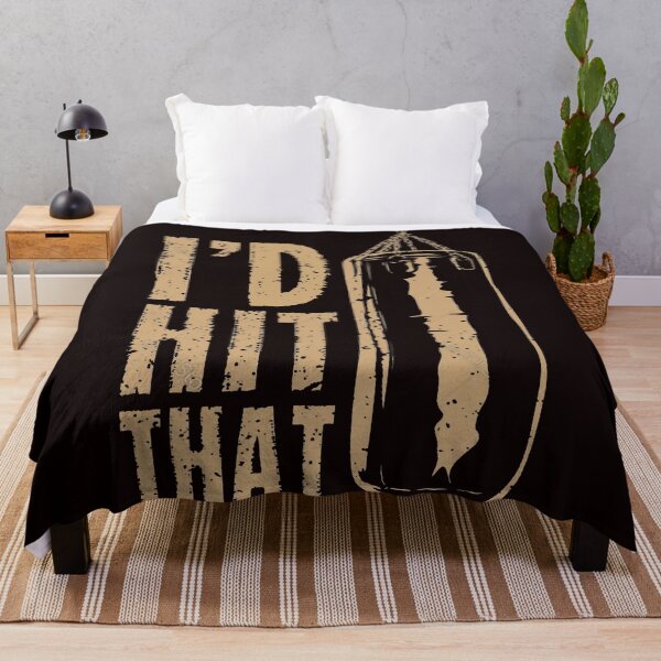 Item preview, ID Hit That with Punching Bag Cream Play on Words Fitness designed and sold by WearWolfDesigns.