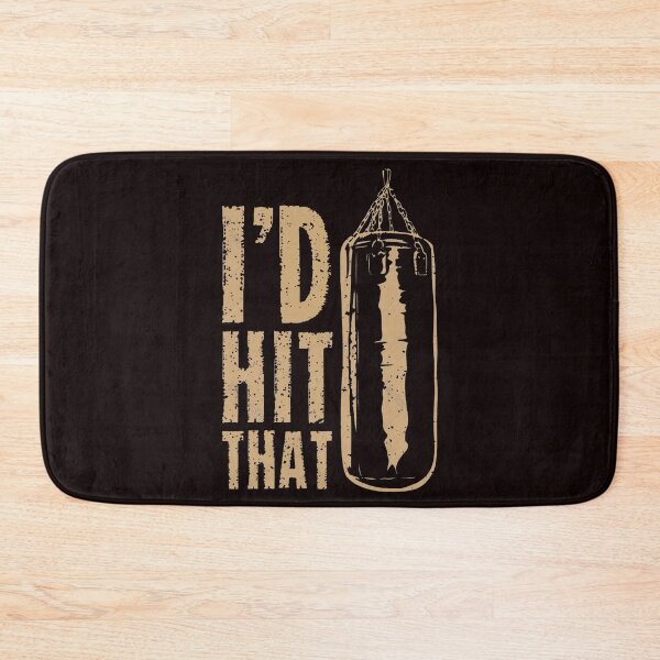 Item preview, ID Hit That with Punching Bag Cream Play on Words Fitness designed and sold by WearWolfDesigns.