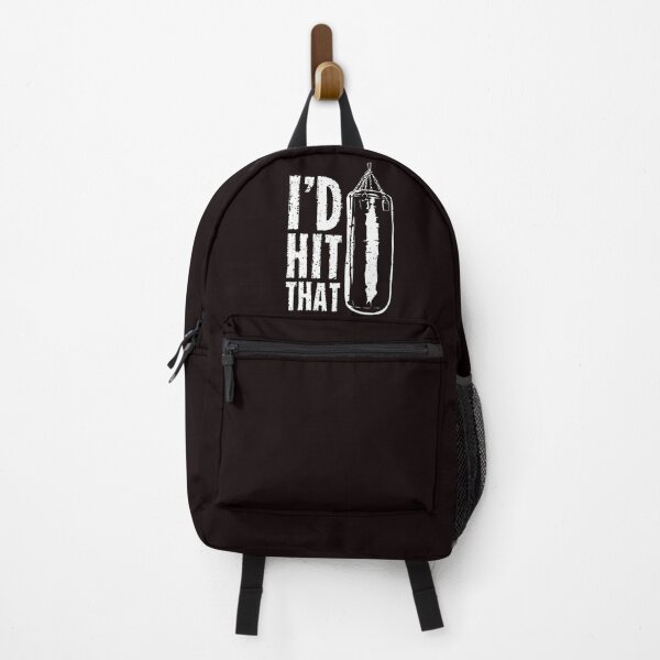 Item preview, ID Hit That with Punching Bag Cream Play on Words Fitness White designed and sold by WearWolfDesigns.