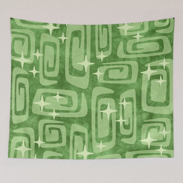Item preview, Retro Mid Century Modern Abstract 596 Green designed and sold by tonymagnerart.