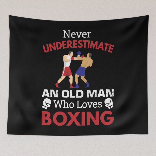 Item preview, Never Underestimate An Old Man Who Loves Boxing gift for coach dad  designed and sold by Mehdi Art.