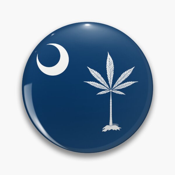 Artikelvorschau, South Carolina State Flag Funny Stoner Parody-Pot Leaf and Crescent Moon Only entworfen und verkauft von YomeHayin.