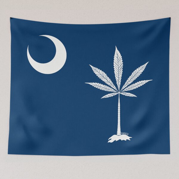Item preview, South Carolina State Flag Funny Stoner Parody-Pot Leaf and Crescent Moon Only designed and sold by YomeHayin.