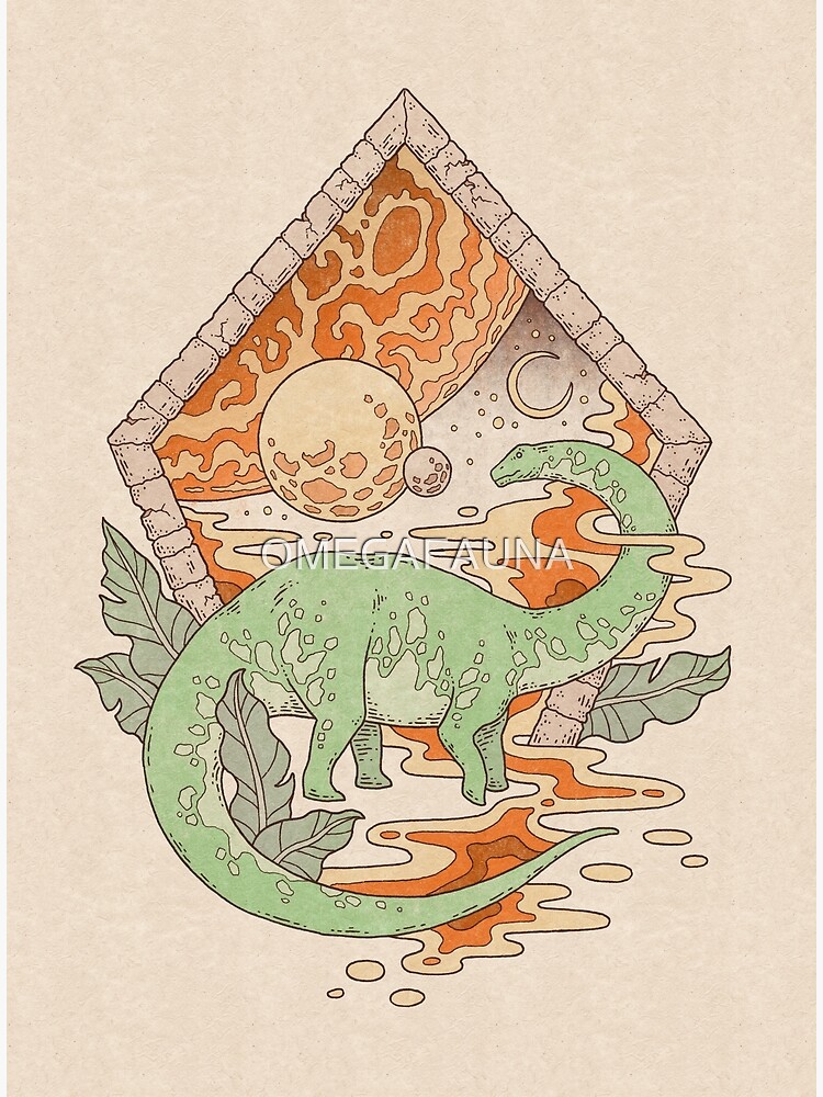 Thumbnail 3 of 3, Poster, Aeon Archway: Apatosaurus | Dinosaur Sci-Fi Space Art designed and sold by OMEGAFAUNA.