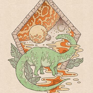 Artwork thumbnail, Aeon Archway: Apatosaurus | Dinosaur Sci-Fi Space Art by OMEGAFAUNA