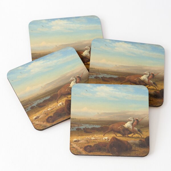 Item preview, The Last of the Buffalo | Albert Bierstadt | 1888 Wild West Buffalo Hunting Art designed and sold by CJET.