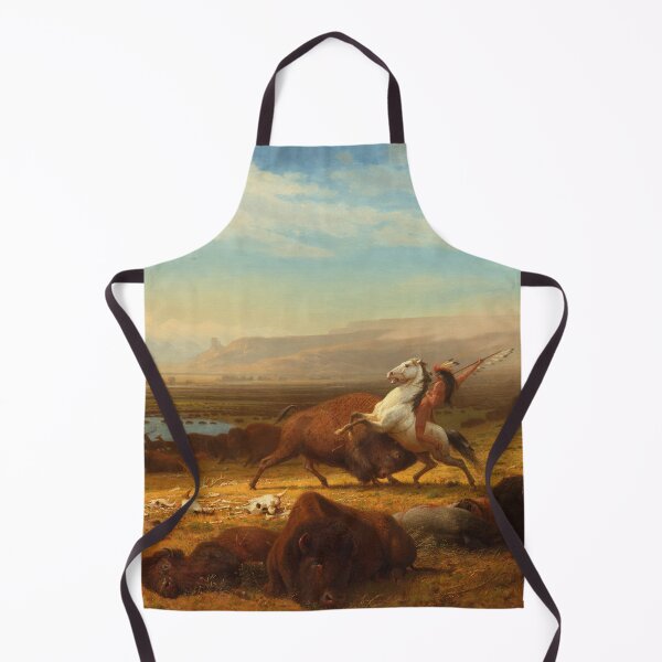 Item preview, The Last of the Buffalo | Albert Bierstadt | 1888 Wild West Buffalo Hunting Art designed and sold by CJET.