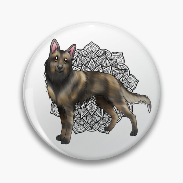 Artikelvorschau, Mandala Holländischer Schäferhund entworfen und verkauft von Ahenix.