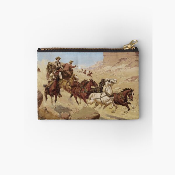 Item preview, Attack on the Stagecoach | Herman Wendleborg Hansen | 1908 Wild West Western Art designed and sold by CJET.