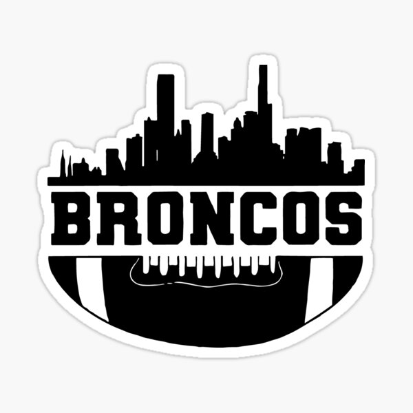 Denver Broncos // Retro Fan Art Design Sticker for Sale by AqUessT12