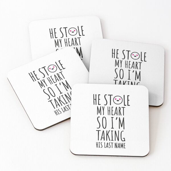 Item preview, He stole my heart so I’m taking his last name - Wedding - Wedding - marriage - wedding USA - postcard designed and sold by WeddingStuffArt.