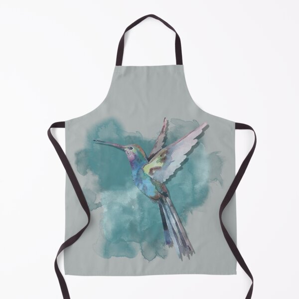 Item preview, A stunning watercolour effect design of a humming bird using tones of duck egg blue and lilac designed and sold by Wonder & Whimsy.