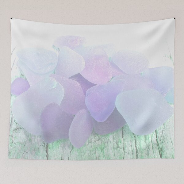 Item preview, Pastel Soft Girl Aesthetic Style Lilac Sea Glass Beachy Minimalism Decor Photo 4 of 8 designed and sold by Beachy.