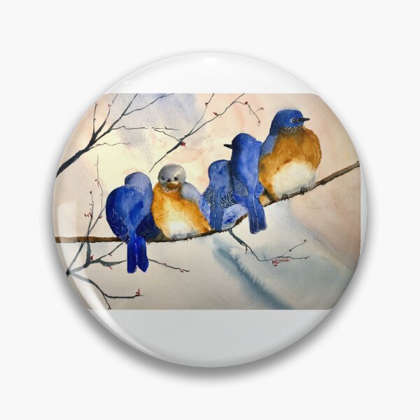 Item preview, “Snuggling Bluebirds” designed and sold by Mary Lomma.