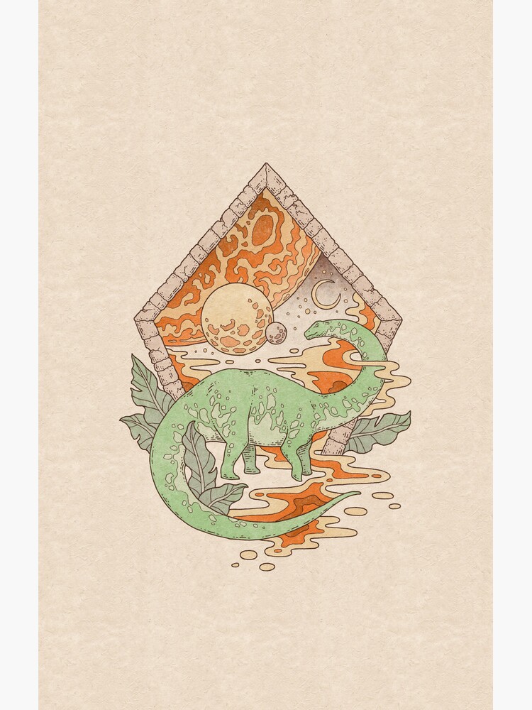 Thumbnail 4 of 4, Samsung Galaxy Phone Case, Aeon Archway: Apatosaurus | Dinosaur Sci-Fi Space Art designed and sold by OMEGAFAUNA.