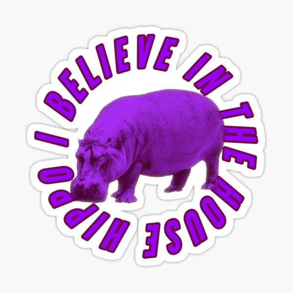 "house hippo " Sticker for Sale by Beesrcool2 Redbubble