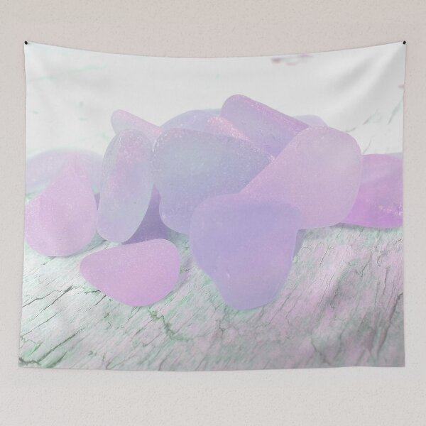 Item preview, Pastel Soft Girl Aesthetic Style Lilac Sea Glass Beachy Minimalism Decor Photo 5 of 8 designed and sold by Beachy.