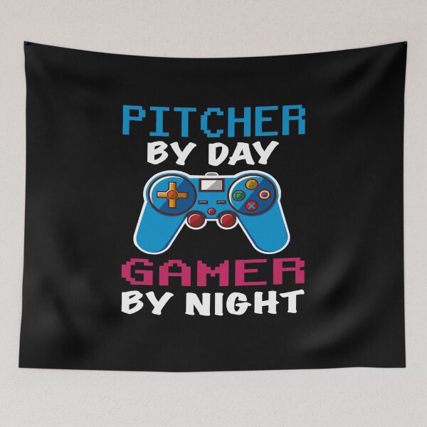 Item preview, pitcher By Day Gamer By Night shirt, Funny pitcher Gamer Birthday Gift, pitcher Dad Husband Boyfriend Video games Lovers Christmas Gift designed and sold by xlnv.