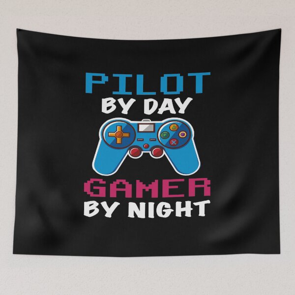 Item preview, pilot By Day Gamer By Night shirt, Funny pilot Gamer Birthday Gift, pilot Dad Husband Boyfriend Video games Lovers Christmas Gift designed and sold by xlnv.