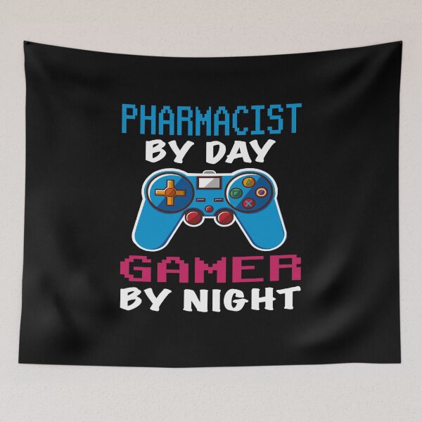 Item preview, pharmacist By Day Gamer By Night shirt, Funny pharmacist Gamer Birthday Gift, pharmacist Dad Husband Boyfriend Video games Lovers Christmas Gift designed and sold by xlnv.