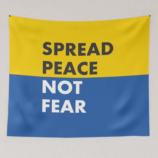 Item preview, Spread Peace Not Fear   Ukrainian Flag  designed and sold by Inspirationmotivation.