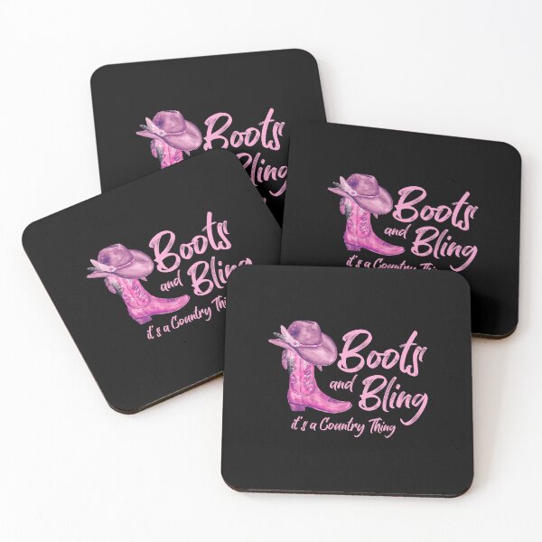 Item preview, Boots and Bling it's a Country Thing Pink  designed and sold by KemeDesign.