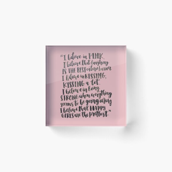 Item preview, Audrey Hepburn Pink Quote designed and sold by Gardenia Watercolors.